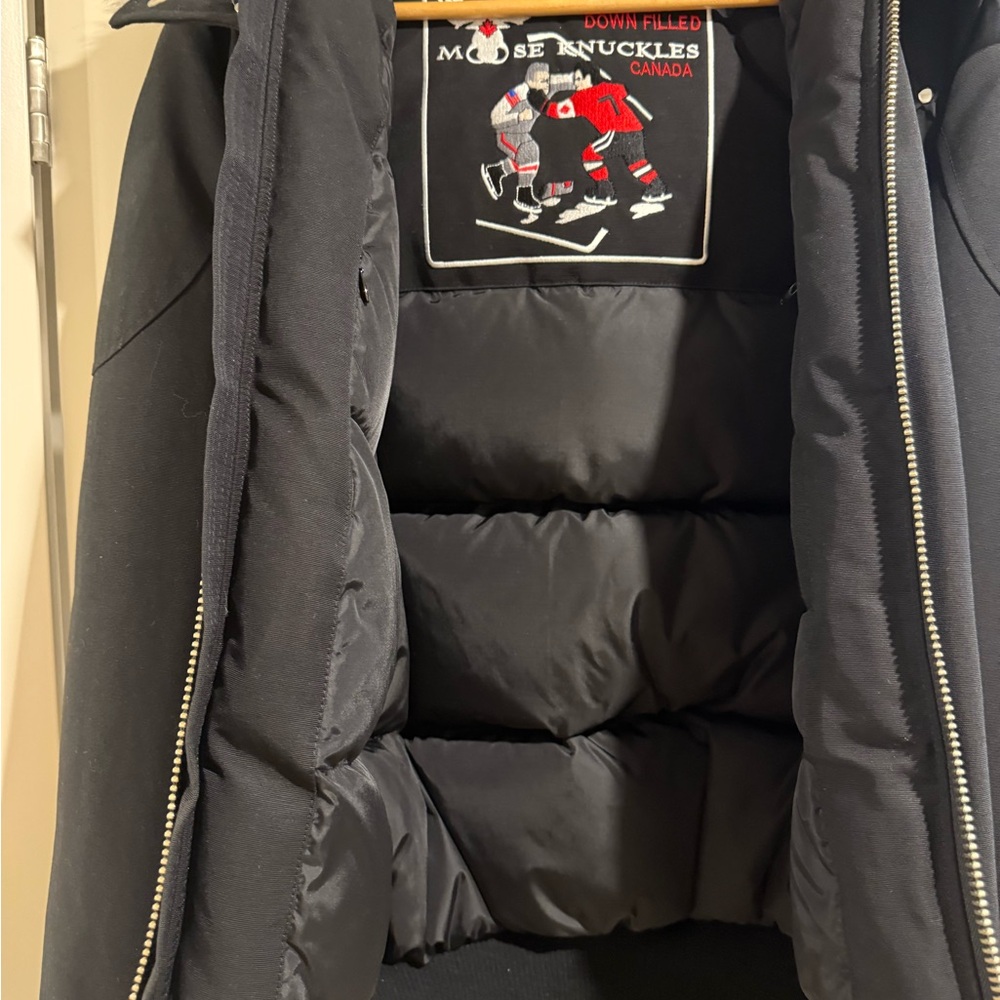 Moose Knuckles Black Down Jacket